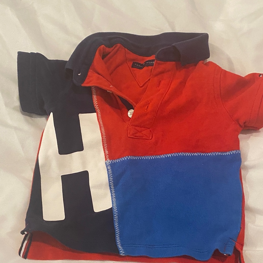 Tommy Hilfiger Red, Blue, and Navy Kids Polo Shirt